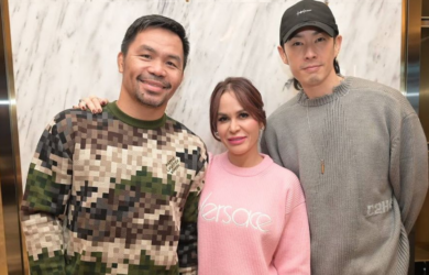 Manny and Jinkee Pacquiao with Vaness Wu