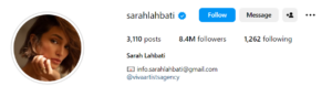 Sarah Lahbati Instagram new name