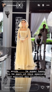 heart evangelista walking down the aisle