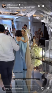 heart evangelista walking down the aisle