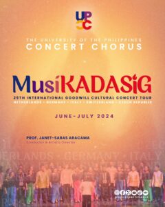 UP Concert Chorus to Perform in Europe This July 1 University of the Philippines Concert Chorus Europe tour