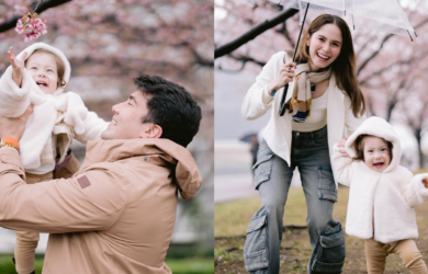Jessy Mendiola and Luis Manzano Take Baby Peanut Sakura Watching in Japan