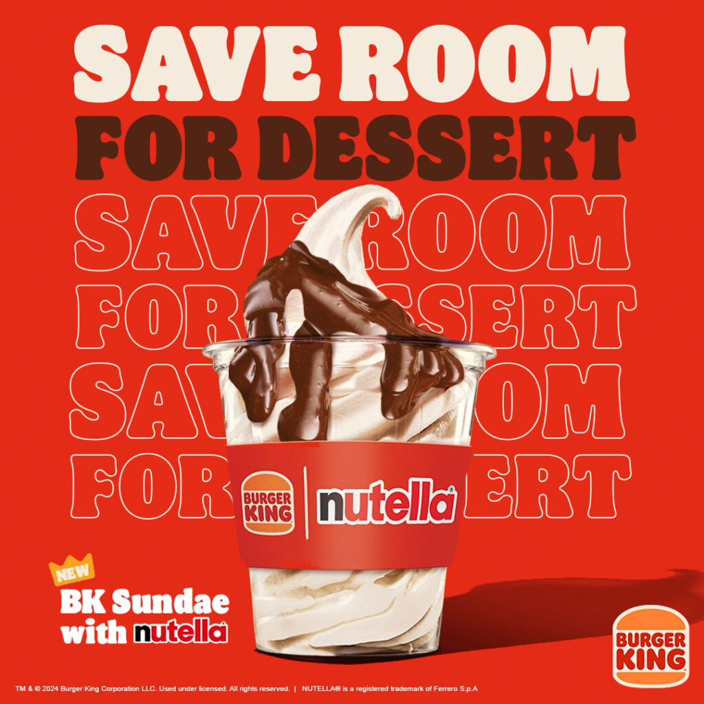 LOOK: These Nutella Desserts Are Now Available at Burger King 1 BK Sundae with Nutella