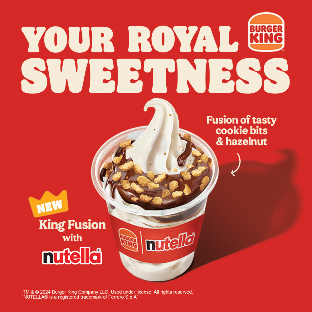 LOOK: These Nutella Desserts Are Now Available at Burger King 3 King Fusion with Nutella