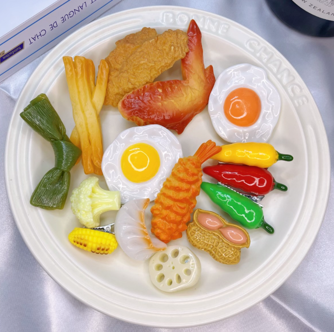 food hair clips shopee