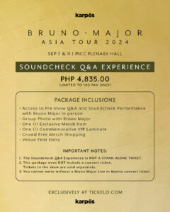 Bruno Major's 2024 Manila Concert Has a Second Show Date 3 Bruno Major live in Manila