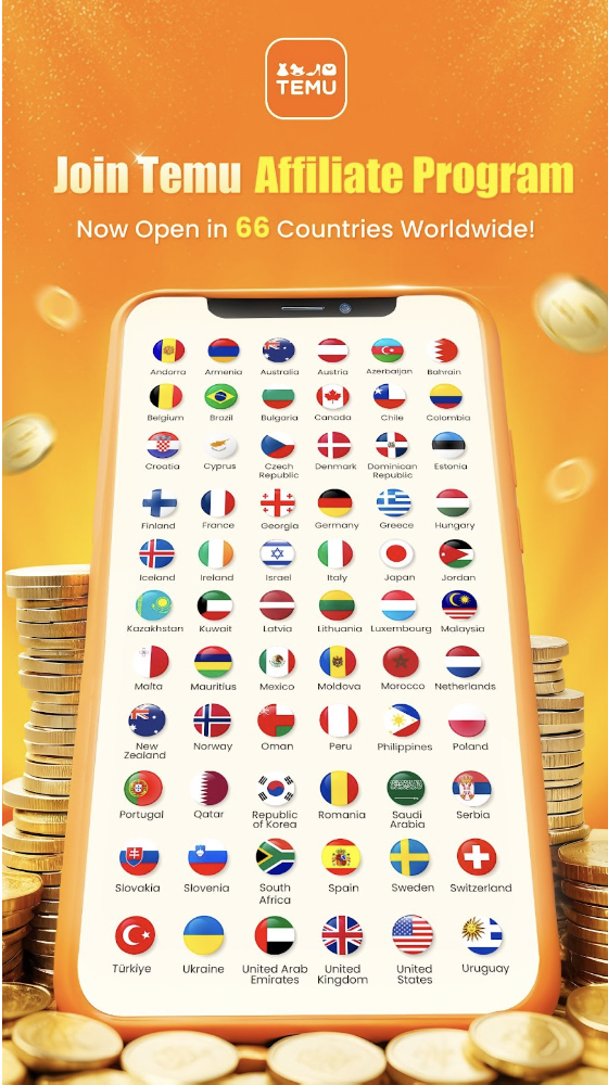 Temu affiliate program