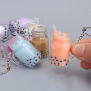 Milk tea keychain