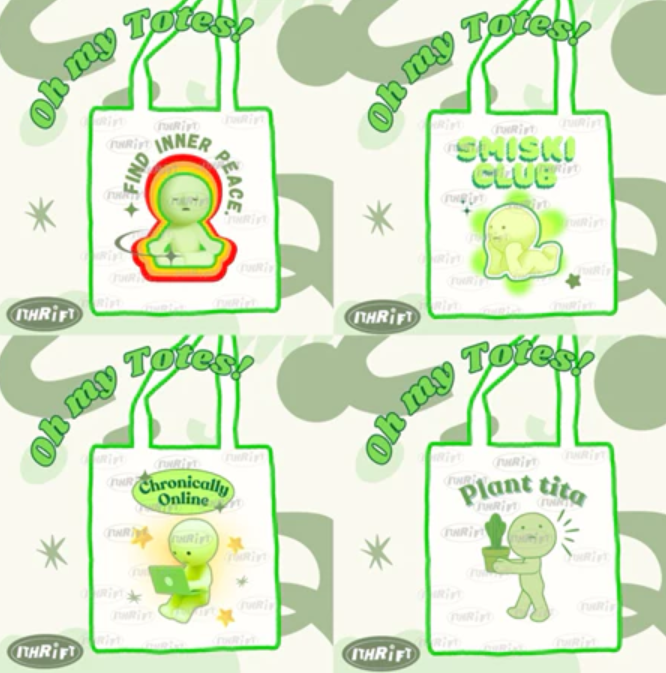 smiski tote bag shopee