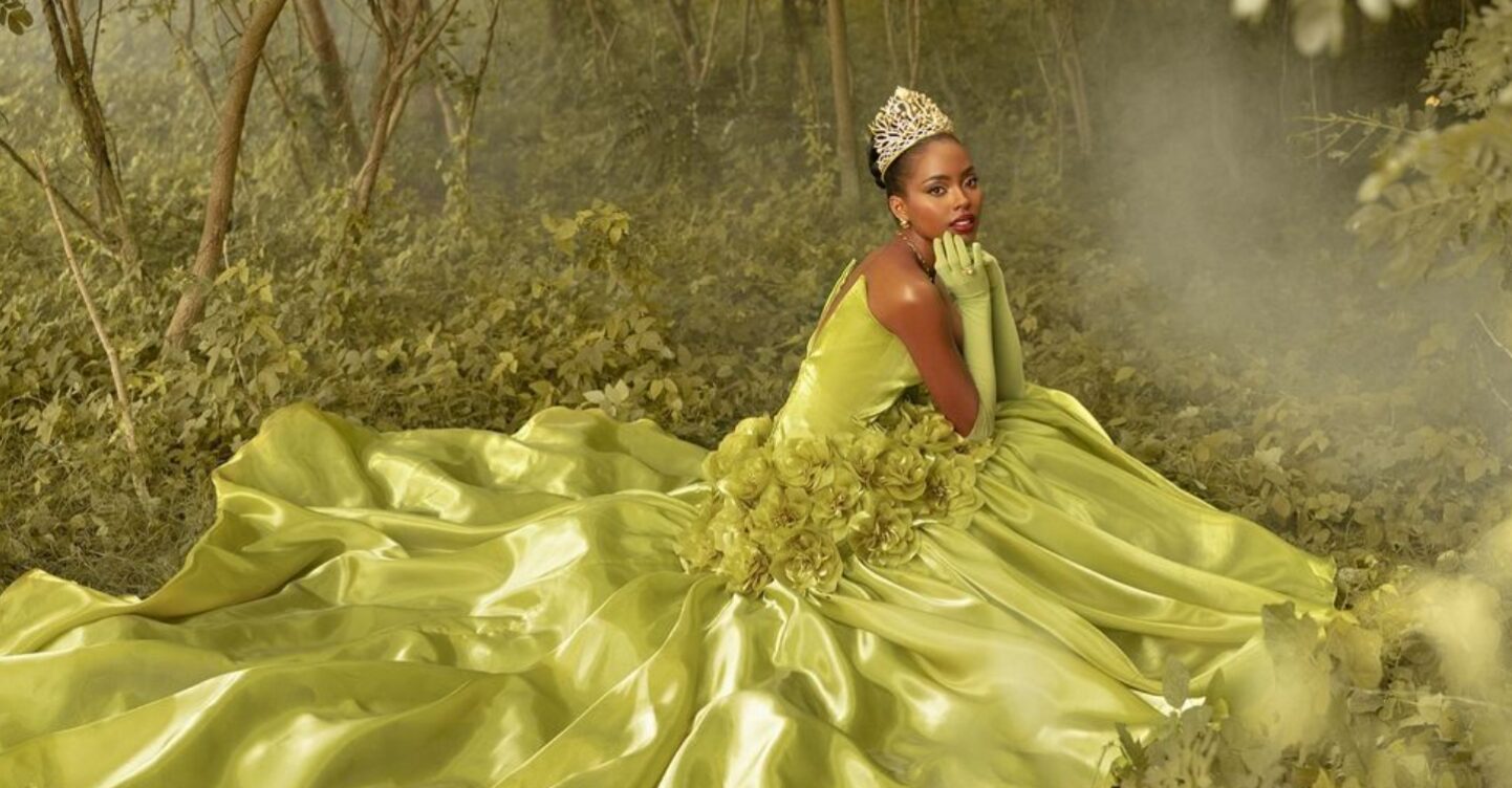 miss universe green dress Uranie Emerald Green Gathered Maxi Dress main image 0