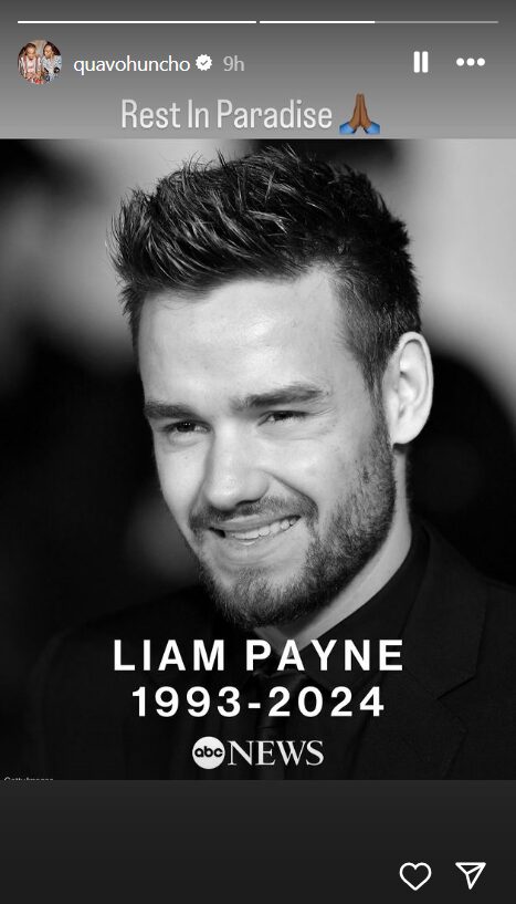 Liam Payne tribute from Quavo