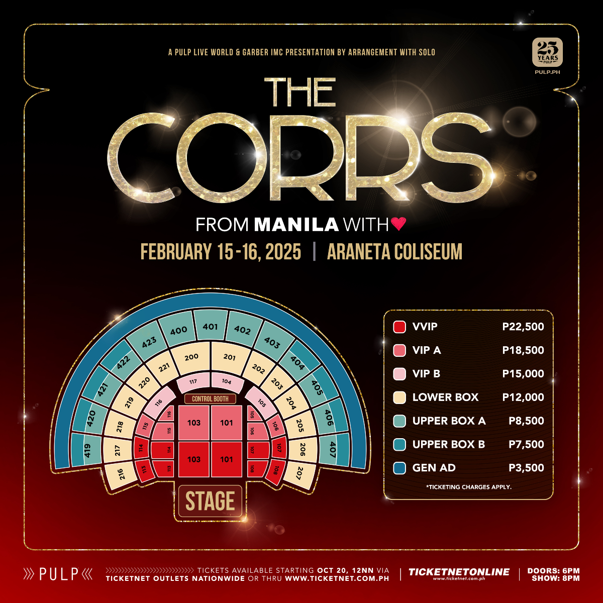 The Corrs Manila Concert 2025 Ticket Prices and Seat Map When In Manila