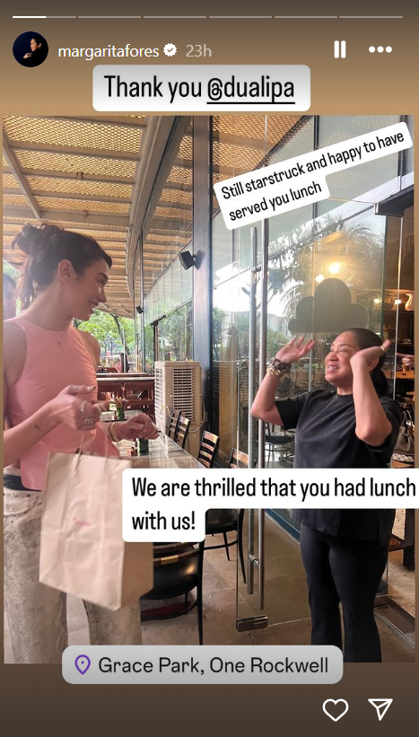 LOOK: Dua Lipa Visits Restaurants in Makati—Here's What She Tried! 6 Dua Lipa manila grace park