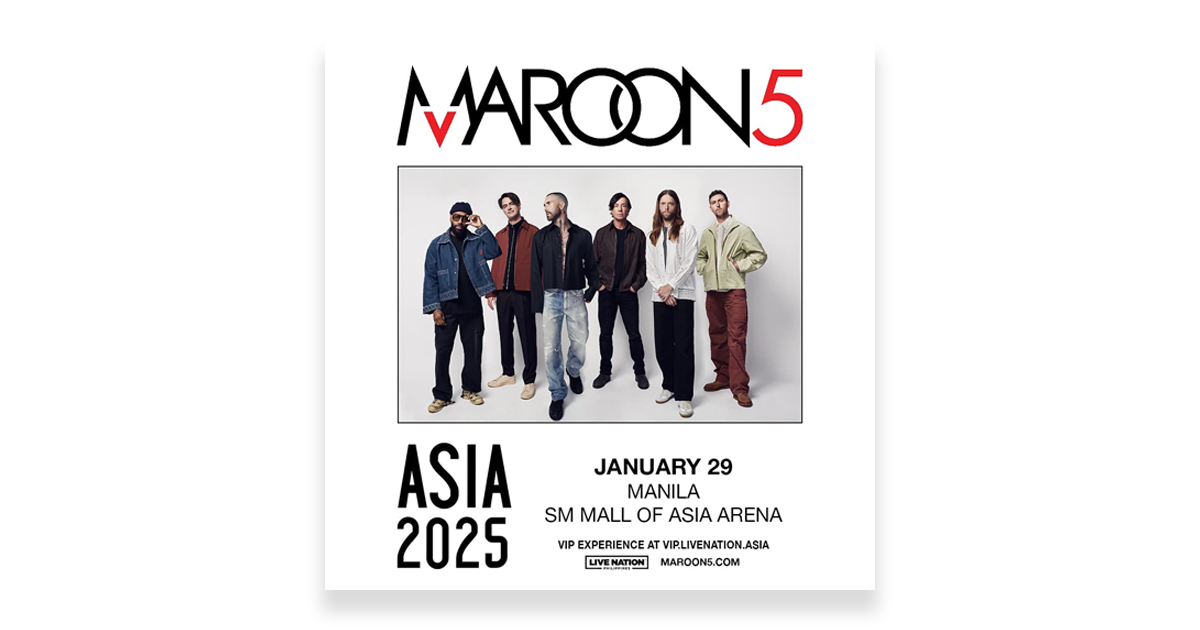 American pop rock band Maroon 5, fronted by Adam Levine, is also known for their hits: "This Love," "Moves Like Jagger," and "She Will Be Loved."