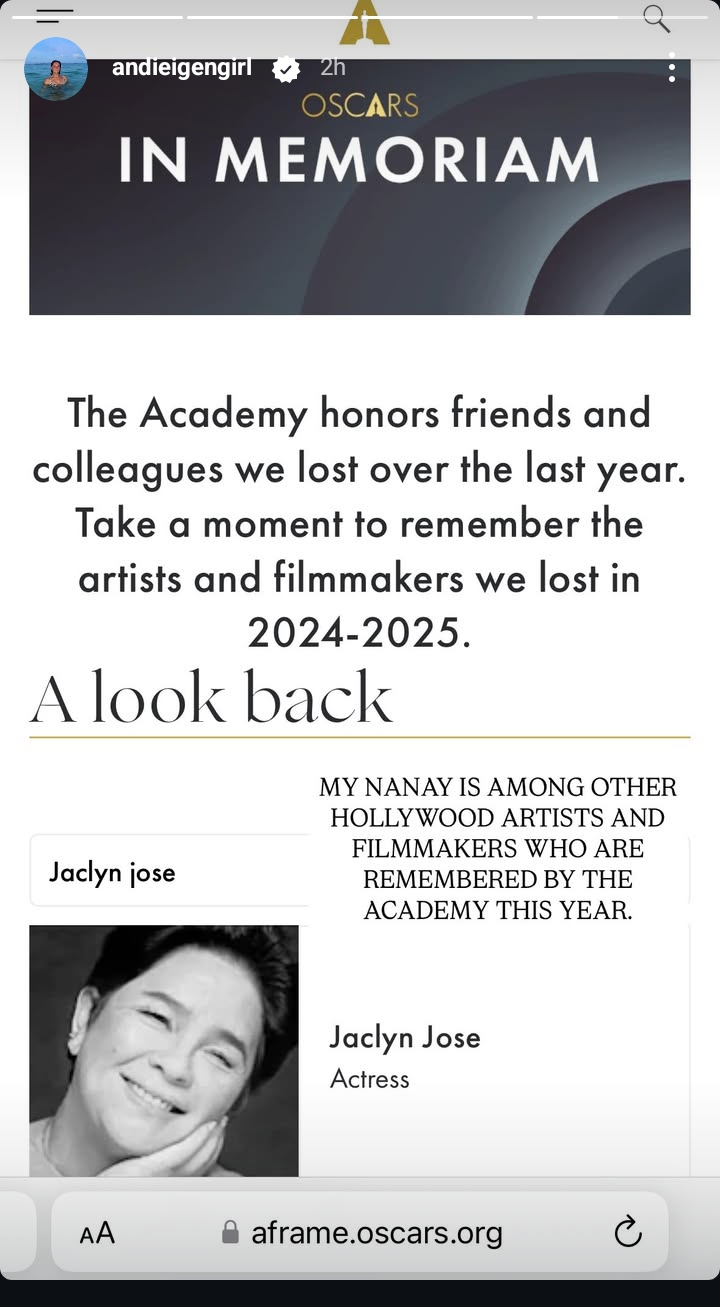 andi eigenmann jaclyn jose in memorian oscars