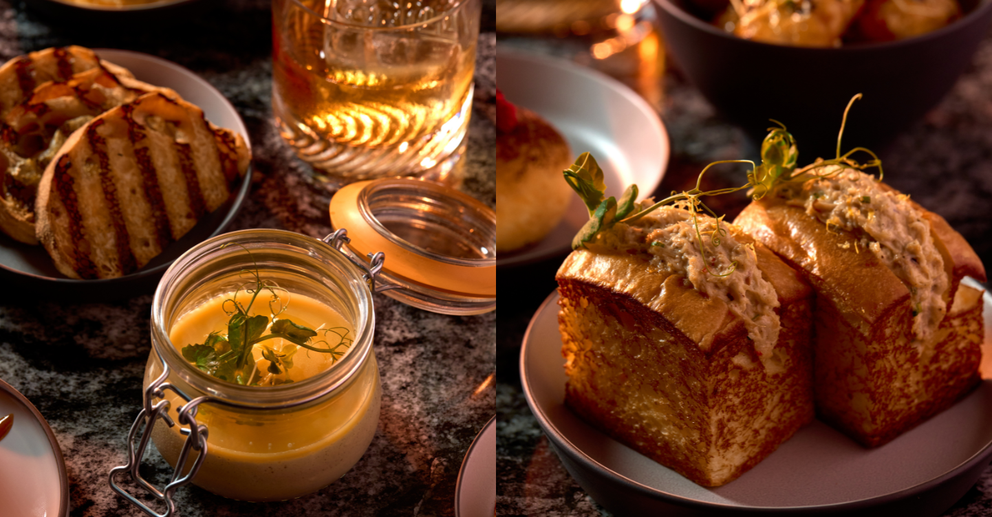 Gordon Ramsay Bar & Grill PH Unveils Mouthwatering Bar Snacks and Limited-Edition Cocktails 2 Chicken Liver & Foie Parfait with Sourdough (Left) and Brioche Crab Roll with Avocado (Right)