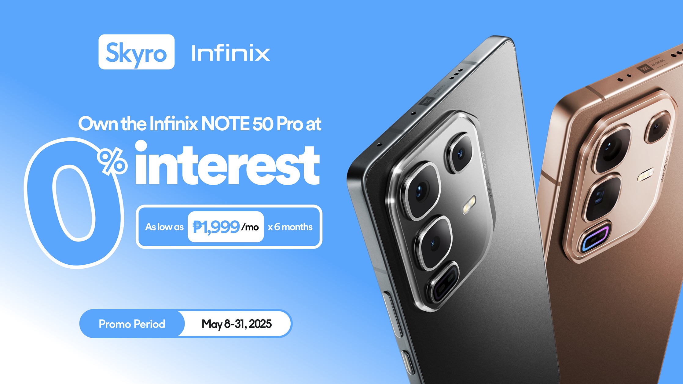 Avail your dream Infinix phone with 0% interest through Skyro
