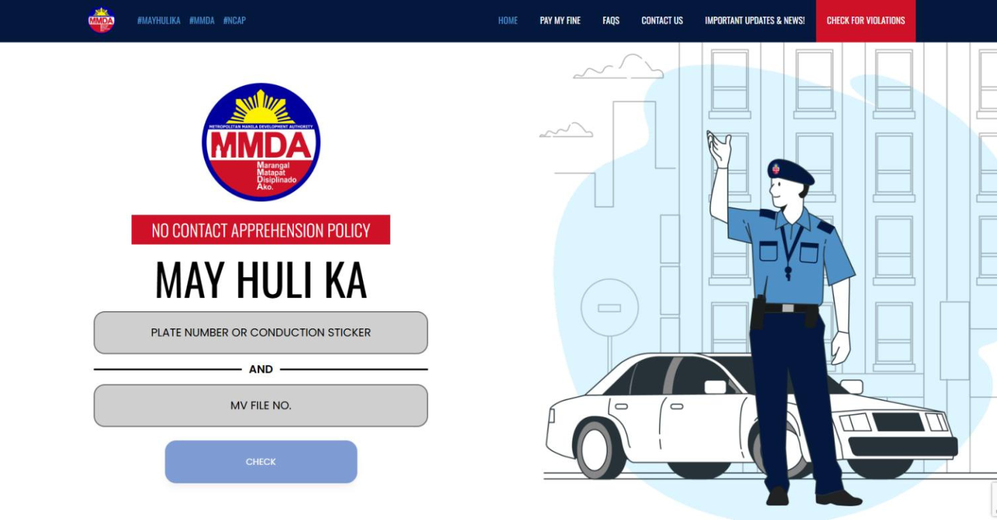 MMDA NCAP violation checker