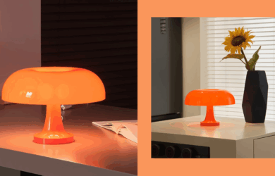 orange mushroom lamp
