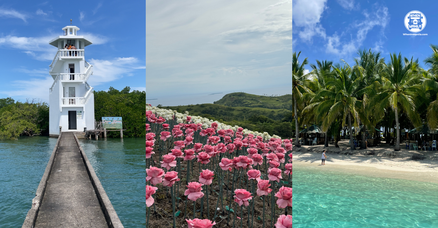 From L-R: Tabuk Marine Park Fish and Bird Sanctuary, Lintaon Peak, and Kalanggaman Island (Photo: WhenInManila.com)