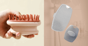 shower essentials silicone exfoliator head massager