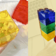 building blocks shape coin bank