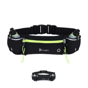 belt bag with water bottle