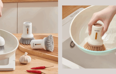 Smart Scrub Brush for kitchen pans