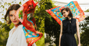 Jim Thompson x Julie Baker and Summer limited-edition silk scarf collaboration in celebration of Mother's Day