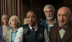 Scenes from the Thursday Murder Club on Netflix
