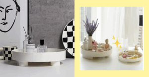 This Minimalist Table Tray Is a Must-Have for a Clutter-Free Space 1 aesthetic minimalist table tray circle