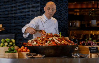 Chef Rodolfo “Jun” Perreras leads the kitchen at FRESH International Buffet in Solaire Resort North.