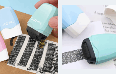 privacy parcel security stamp roller