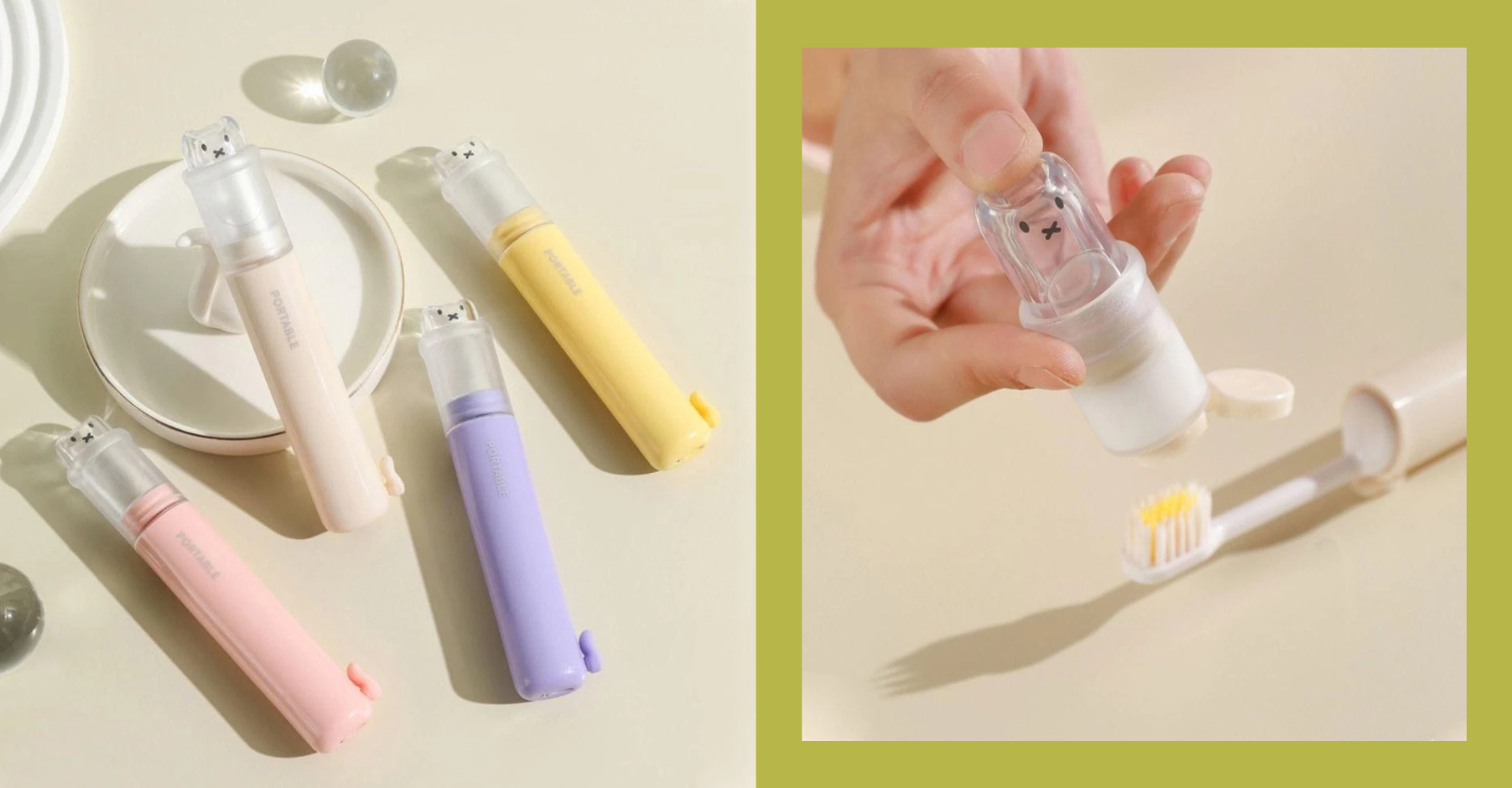 Stay Fresh on the Go with This 2-in-1 Travel Toothbrush and Toothpaste Dispenser