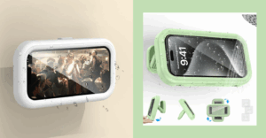 Wall-Mounted Phone Case for shower