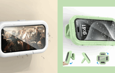 Wall-Mounted Phone Case for shower