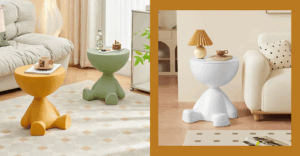 human shaped side table and storage