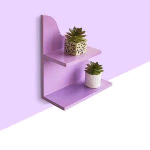 creative and colorful maximalist wall shelf