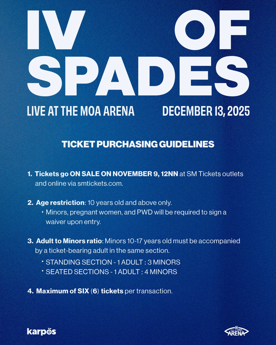 IV OF SPADES Day 2 Concert in Manila: Ticket Prices and Seat Plan Announced 3 572230059 824931770288472 3080363435899440255 n