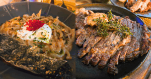 This BGC Resto Serves A5 Wagyu and Cocktails That Come With Fire and Lanterns 6 Miso Udon Carbonara and A5 Wagyu Rib Eye Electric Garden