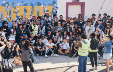 Assemblymember Steven Raga and 110+ volunteers posing for a photo in Woodside