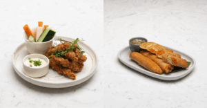 Home 12 Gluten-free Air Fried Chicken Tenders by Nichole Mercado and Zero-waste Lumpiang Ubod at Tinapa by Dan Puga