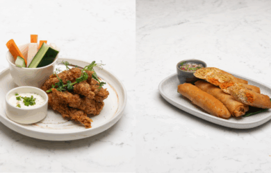 Gluten-free Air Fried Chicken Tenders by Nichole Mercado and Zero-waste Lumpiang Ubod at Tinapa by Dan Puga