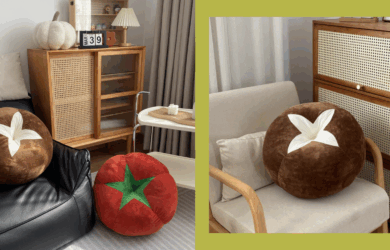 Mushroom Tomato and Persimmon Pillows aesthetic home finds shopee