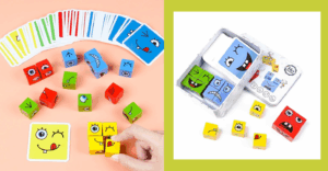 expression-changing cube game face board game