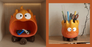Bring Calcifer Home With This Trinket Storage Piece Inspired By Howl’s Moving Castle 1 calcifer trinket storage howls moving castle pen holder studio ghibli merch