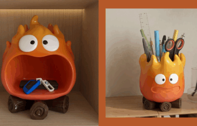 calcifer trinket storage howls moving castle pen holder studio ghibli merch