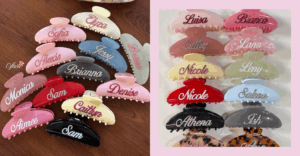 These Personalized Claw Clips Might Be the Cutest Gift You Can Give For Galentine's Day 1 personalized claw clips gift idea holiday christmas 2025