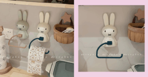 Miffy towel hanger tissue holder aesthetic home decor