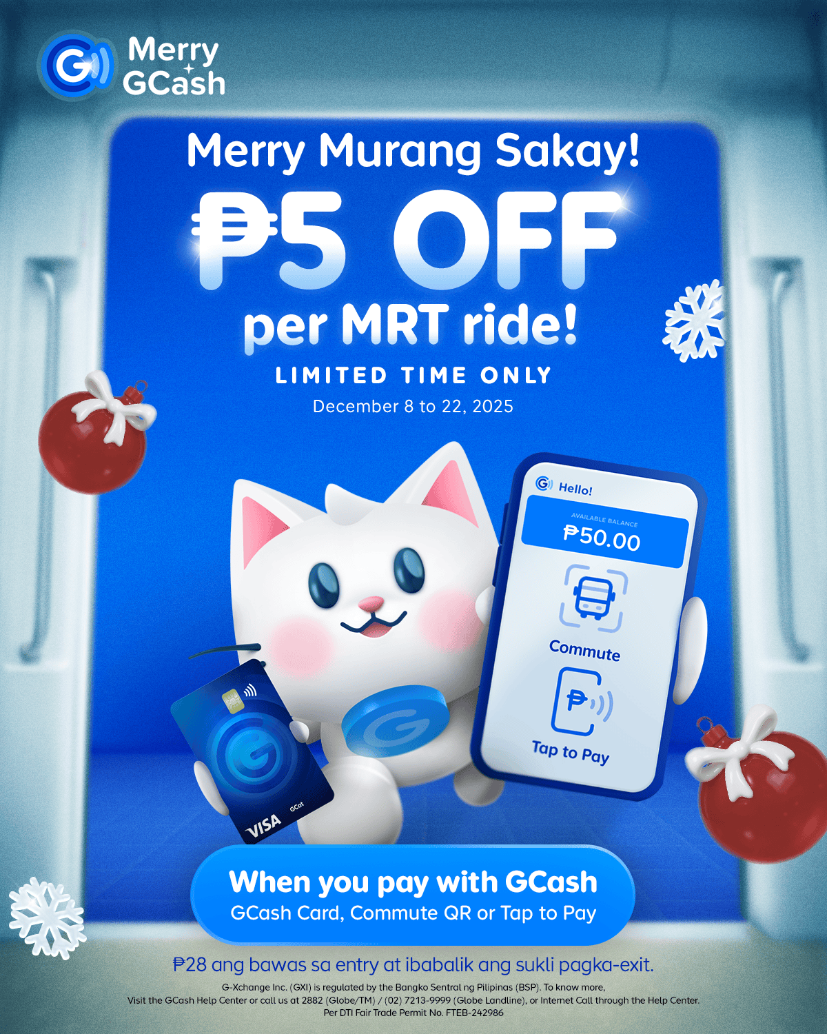 Pamasko ni GCash: Get Discounted MRT-3 Rides When You Use GCash to Pay 2 GCash Transpo KV